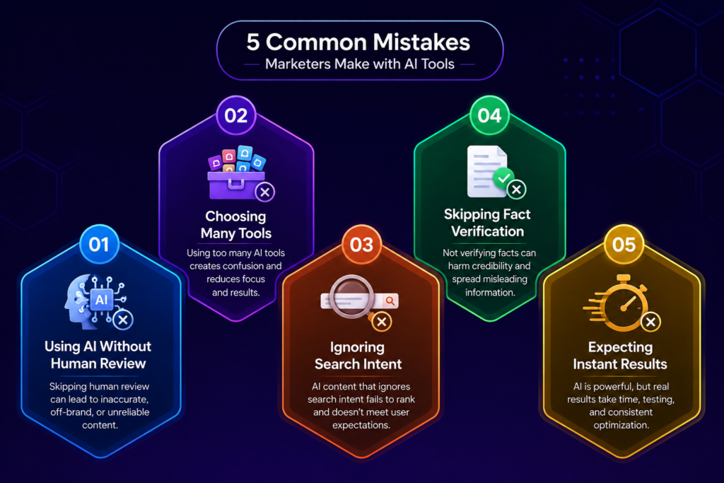 Mistakes Marketers Make When Using AI Tools