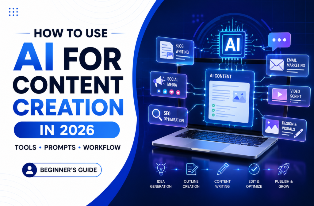 How to Use AI for Content Creation in 2026: Tools, Prompts & Workflow for Beginners