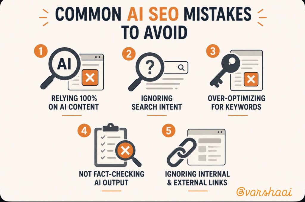 Common AI SEO mistakes to Avoid